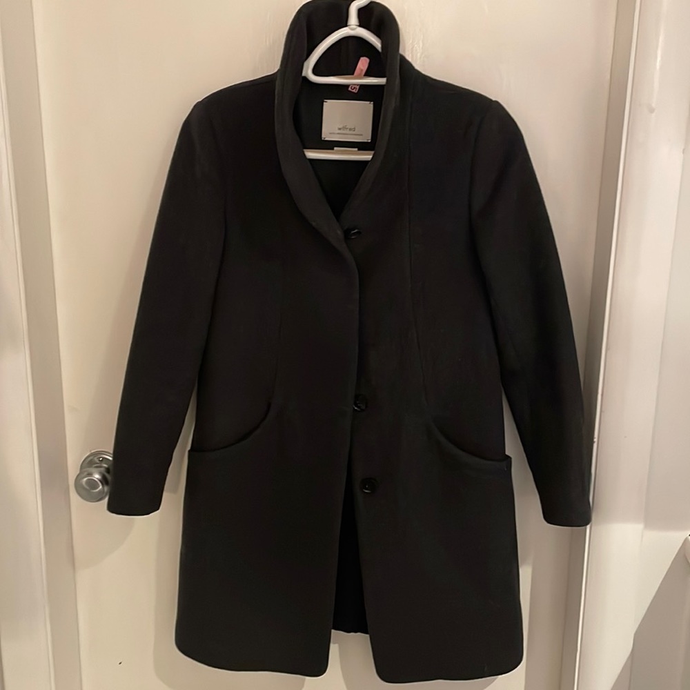 Aritzia Wilfred Cocoon coat in dark charcoal, womens size XXS